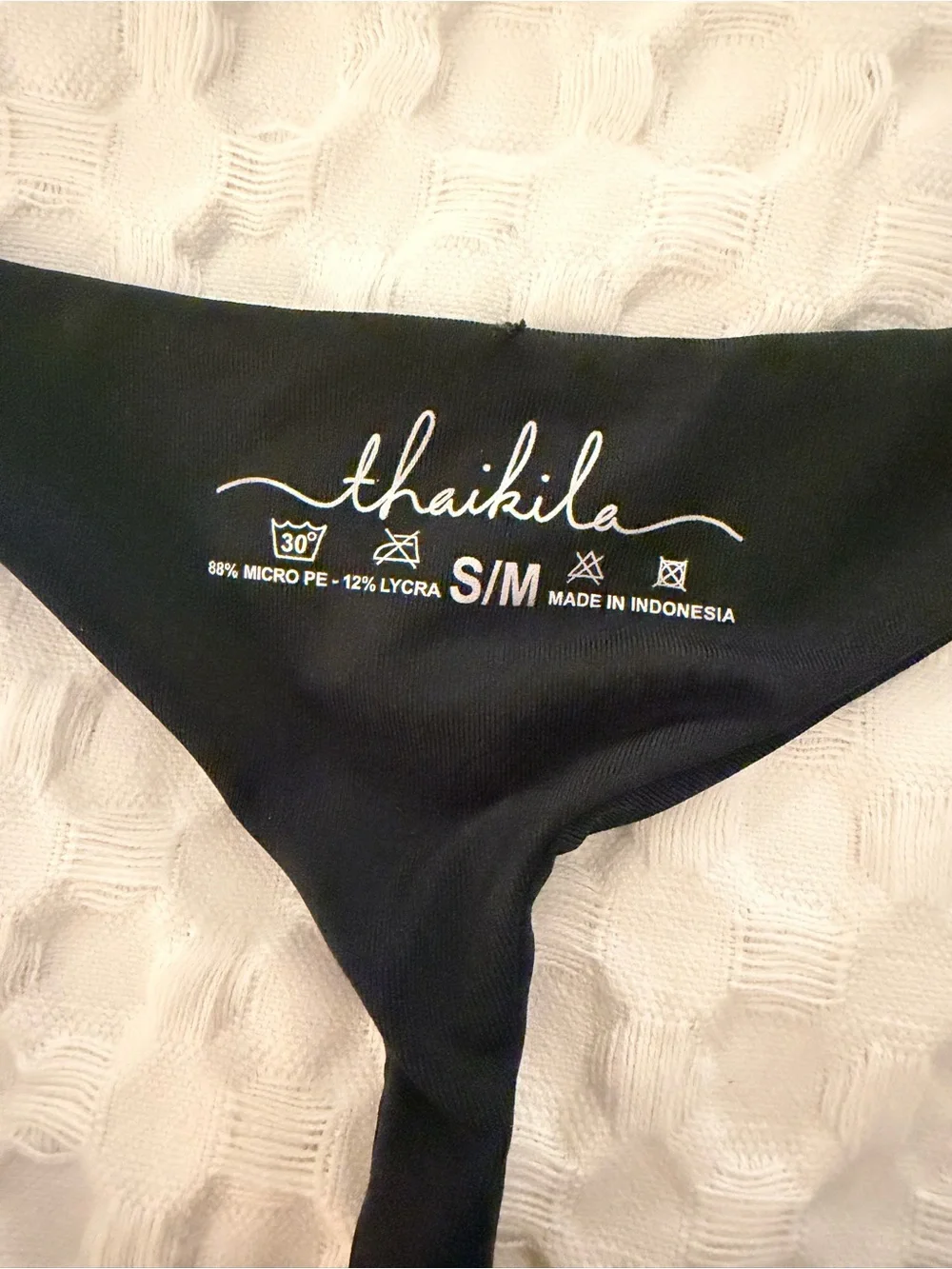 Black Laser-Cut Crochet-Inspired Bikini Set - Picture 9 of 14